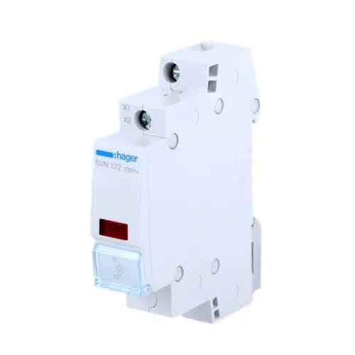 Lampada di segnalazione LED rossa 230VAC SVN122 HAGER GPV-401-183