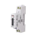 Contatore di energia elettrica monofase LCD 50 A 1-MOD Tipo: LEM-02 ZAMEL GPV-401-184 (3)