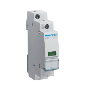 Spia luminosa LED verde 230VAC SVN121 HAGER