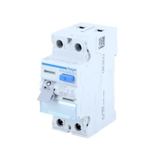 Hager Interruttore Differenziale 1P+N 25A 30mA Tipo A GPV-401-198