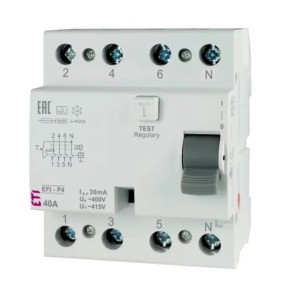 ETI Interruttore differenziale 4P 40A 100mA tipo A