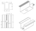 Morsetto centrale H24 Alluminio 6060 Foro M8 Verniciato PV-04-15 (2)