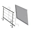 Kit di montaggio fotovoltaico per ringhiera del balcone modello Balus 1 GPV-200-01