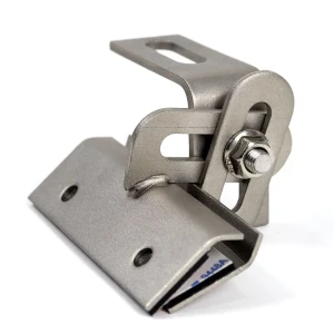 Staffa regolabile per lamiera trapezoidale 10cm acciaio inox 1.4016