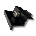 Morsetto terminale 35 mm con vite e inserto - Laccato nero PV-03-25