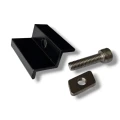 Morsetto terminale 35 mm con vite e inserto - Laccato nero PV-03-25 (2)