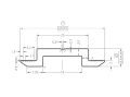 Morsetto Centrale - Foro M8 - Alluminio 6060 - H8 Anodizzato PV-04-04 (2)