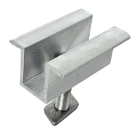Morsetto centrale H25 L50 grezzo con vite M8x25 e inserto per pannelli da 35 mm