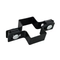 Staffa intermedia per pannelli di recinzione 40x60 nero GPV-700-02