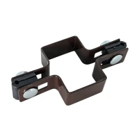 Morsetto intermedio per pannelli di recinzione 40x60 mm marrone