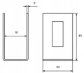 Morsetto universale supporto giunto per pannelli di recinzione marrone GPV-700-20 (3)