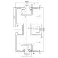Profilo in alluminio per viti esagonali 480cm 80x40 90443 PV-01-39 (2)