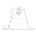 Ponte trapezoidale 33cm H-70 in EPDM per tetti in lamiera grecata tipo 2 per collegamenti a tetti più alti PV-02-06 (2)