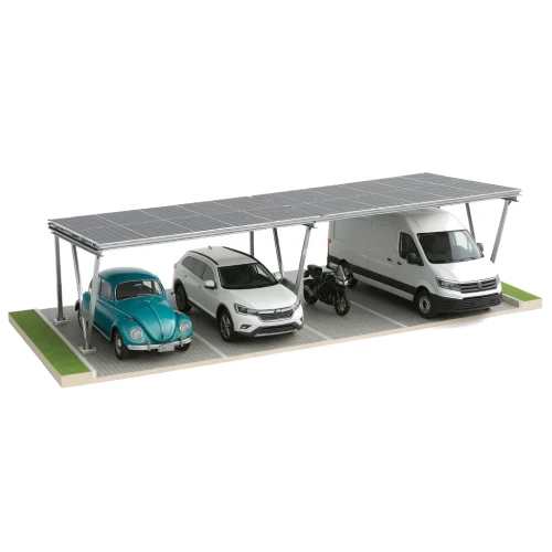 Parcheggio fotovoltaico VICA per 4 veicoli SOLO Carport 2x2 moduli GPV-105-04