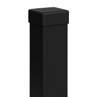 Paletto per recinzione 80x80x2 mm, lunghezza 2,4 m, nero