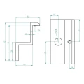 [RDY] Morsetto terminale H40 L50 grezzo con pin di messa a terra PV-03-80 (2)