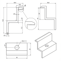 [RDY] Morsetto terminale H40 L50 per moduli fotovoltaici, alluminio verniciato nero PV-03-79 (2)
