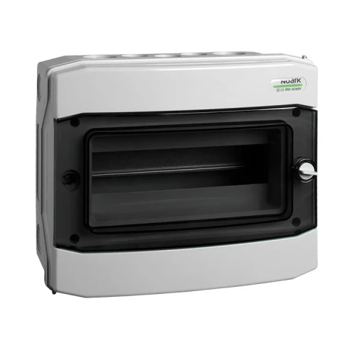 Scatola di montaggio in plastica, montaggio esterno, IP65, 1 fila, 12 moduli PV-200-101494