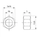 Dado esagonale M6 DIN 934 A4-80 000-060 (2)