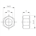 Dado esagonale M14 DIN 934 A4-80 000-072 (2)