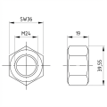 Dado esagonale M24 DIN 934 A4-80 000-075 (2)