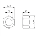 Dado esagonale M8 DIN 934 A4-80 000-063 (3)