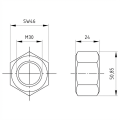 Dado esagonale M30 DIN 934 A4-50 000-077 (2)