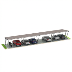 Parcheggio fotovoltaico VICA per 8 veicoli SOLO Carport 4x2 moduli