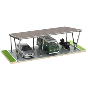 Parcheggio fotovoltaico VICA per 3 veicoli SOLO Carport 2+1 moduli