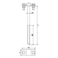 Supporto per filo avvitabile h=12cm zincato galvanico 000-150 (2)