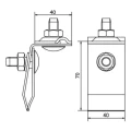 Supporto universale per lamiera zincata galvanicamente 000-157 (2)