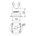 Paletto basso per filo con base in plastica h=20mm acciaio inossidabile resistente agli acidi 000-149 (2)