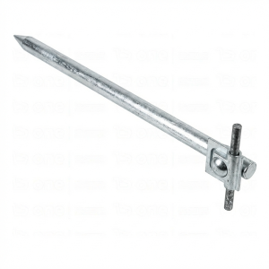 Picchetto di ancoraggio con blocco l=35cm acciaio zincato galvanicamente