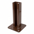 Base per palo di recinzione 60x40 marrone RAL 8017 zincata 000-154 (1)