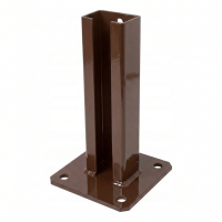 Base per palo di recinzione 60x40 marrone RAL 8017 zincata