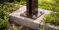Base per palo di recinzione 60x40 marrone RAL 8017 zincata 000-154 (3)