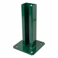 Base per palo di recinzione 60x40 verde RAL 6005 zincata
