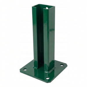 Base per palo di recinzione 60x40 verde RAL 6005 zincata