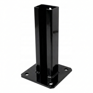 Base per palo di recinzione 60x40 nera RAL 9005 zincata