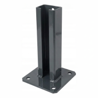 Base per palo di recinzione 60x40 mm antracite RAL 7016 zincata