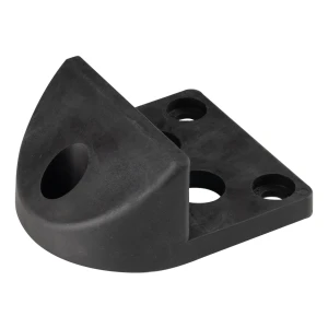 Fermaporta in acciaio con paraurti in gomma – da avvitare, 130x150/H65 mm