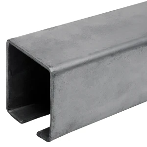 Guida a C per cancelli scorrevoli autoportanti 80x80x27,5x5 mm 6000 mm