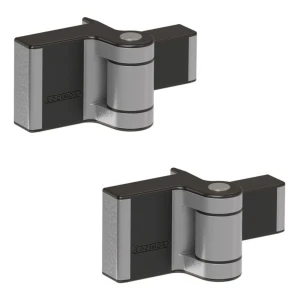 Cerniera per cancello compatta Puma Locinox regolabile in 2 direzioni esterna 180° argento (2 pz.)