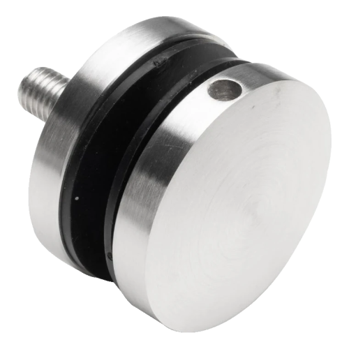 Supporto puntuale per vetro fi 50/8/M10x50, vetro 8-17,52 mm, AISI 304, sistema piatto, satinato 000-266 (1)