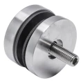Supporto puntuale per vetro fi 50/8/M10x50, vetro 8-17,52 mm, AISI 304, sistema piatto, satinato 000-266 (2)