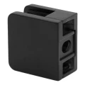 Supporto puntuale per vetro 45x45x26 mm, nero, vetro 6-10,76 mm, zamak, sistema piatto, verniciato 000-286 (2)