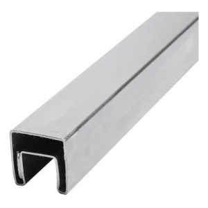 Maniglione a sovrapposizione su vetro 8-21.52 mm 40x40x5000 mm AISI 304 satinato