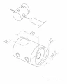 Supporto passante per barra/tubo fi 12 mm. sistema per tubo 42,4 mm, AISI 304 satinato 000-290 (2)