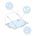 Sistema di coperture in vetro M10 tirante 3 elementi fi 10 mm vetro 8-17,52 mm AISI 304 satinato 000-261 (4)