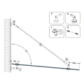 Sistema di coperture in vetro M10 tirante 3 elementi fi 10 mm vetro 8-17,52 mm AISI 304 satinato 000-261 (5)
